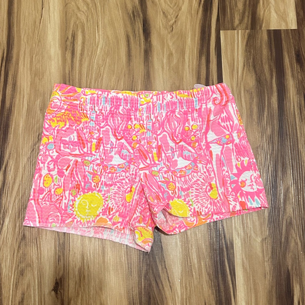 Pink and Yellow Girl’s Lilly Pulitzer Patterned Shorts size 12